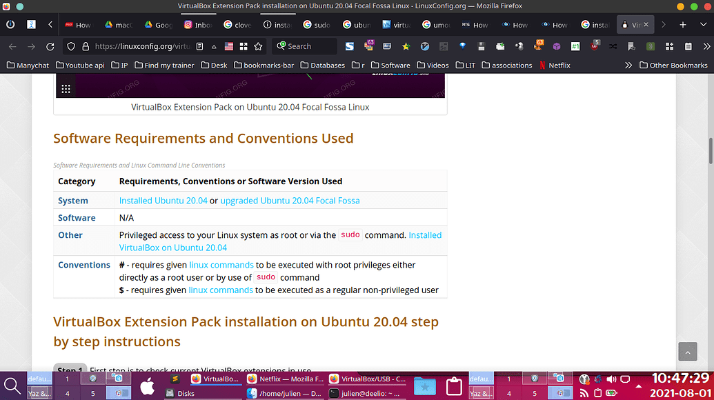 ubuntu install virtualbox extension pack