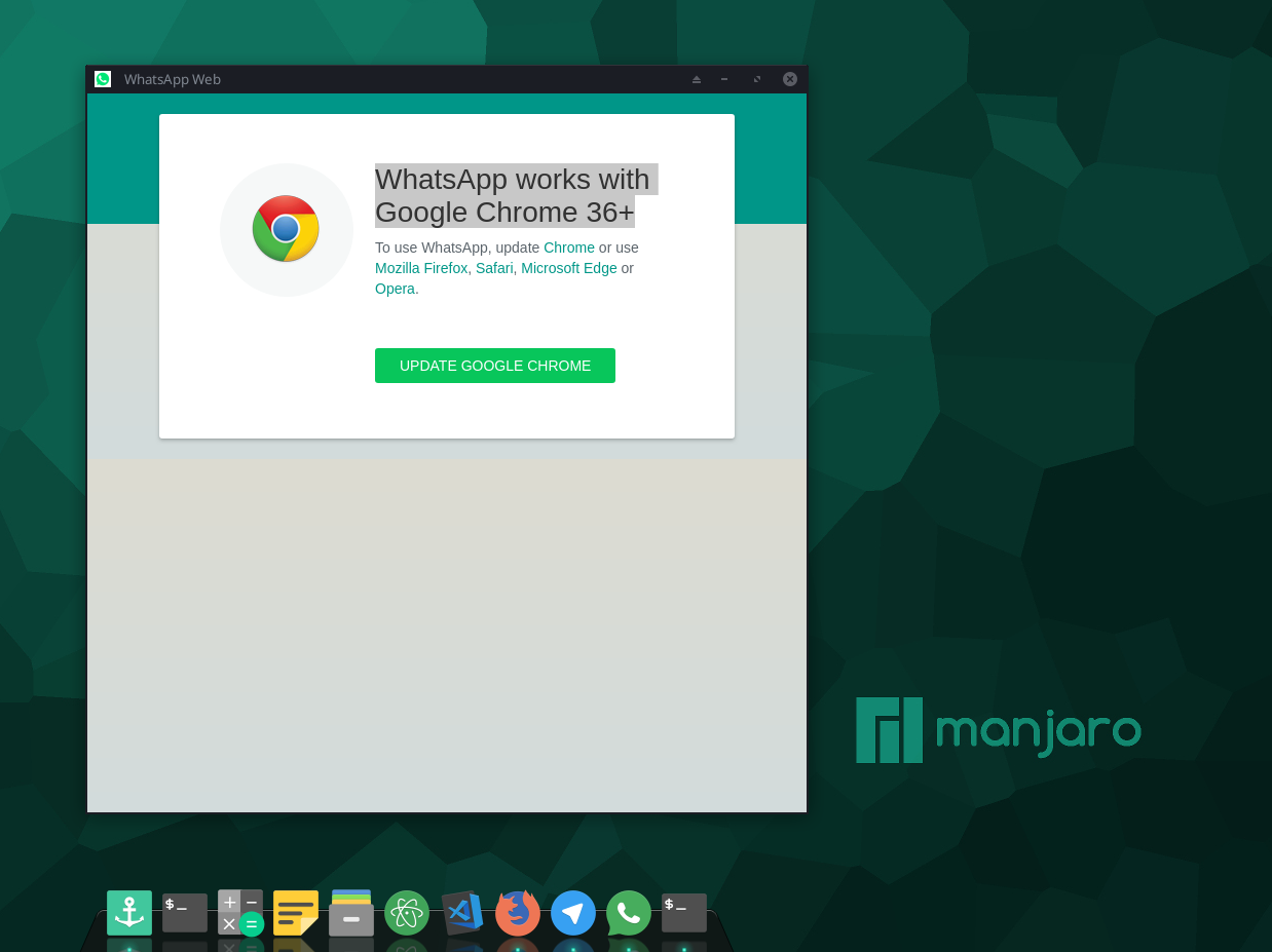 How To Install Whatsapp On Manjaro 18 Linux Linuxconfigorg